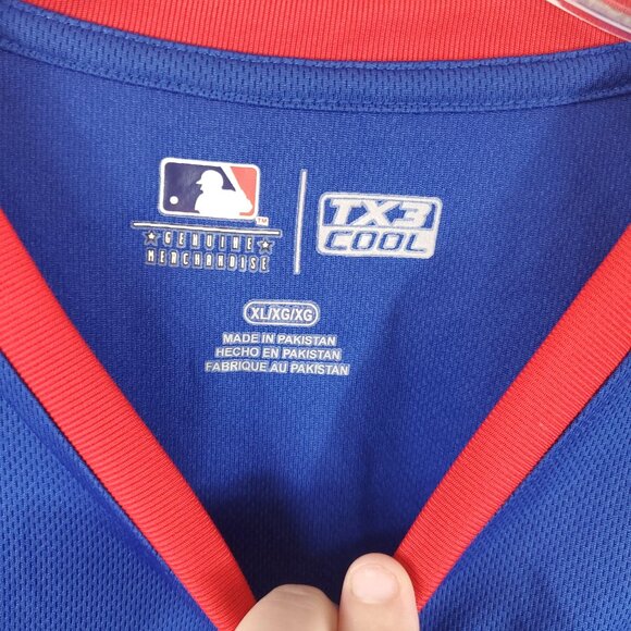 Genuine Merchandise Baseball Jersey Texas Rangers Blue Red T Jersey Shirt XL - Picture 5 of 11